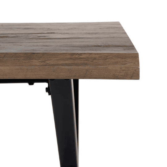 Mesa de comedor en Madera Irregular y Hierro Negro