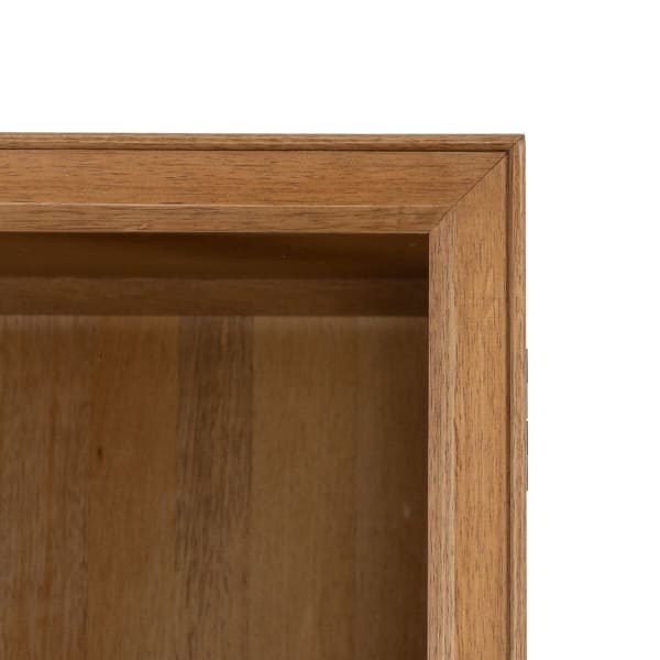 Armoire Vitrine Moderne en Bois, Verre et Fer Doré