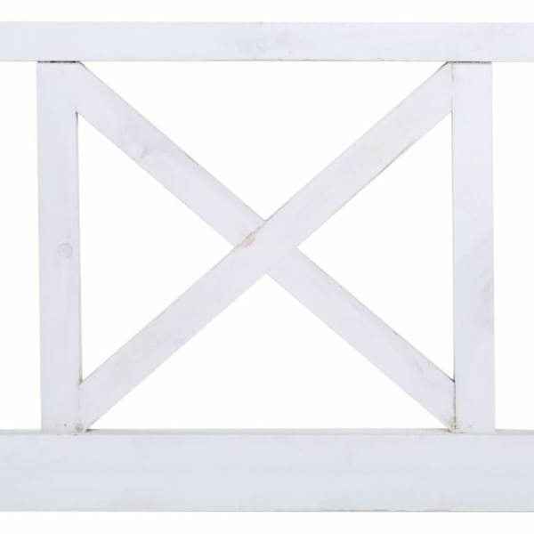 Banc avec Tiroirs Intégrés en Bois Blanc Sculpté