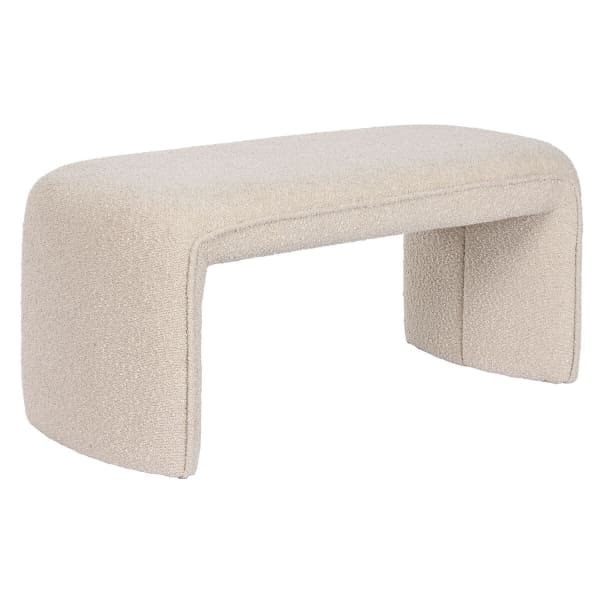 Banquette Atypique en Tissu Bouclettes Beige