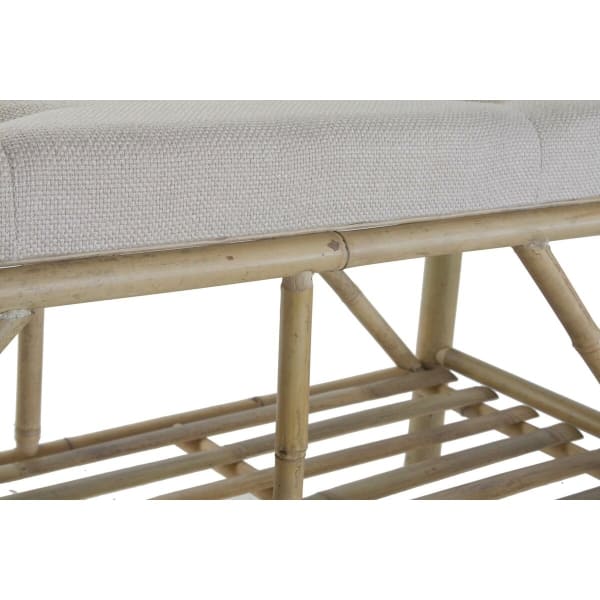 Banquette Balinaise en Bambou et Coton Beige