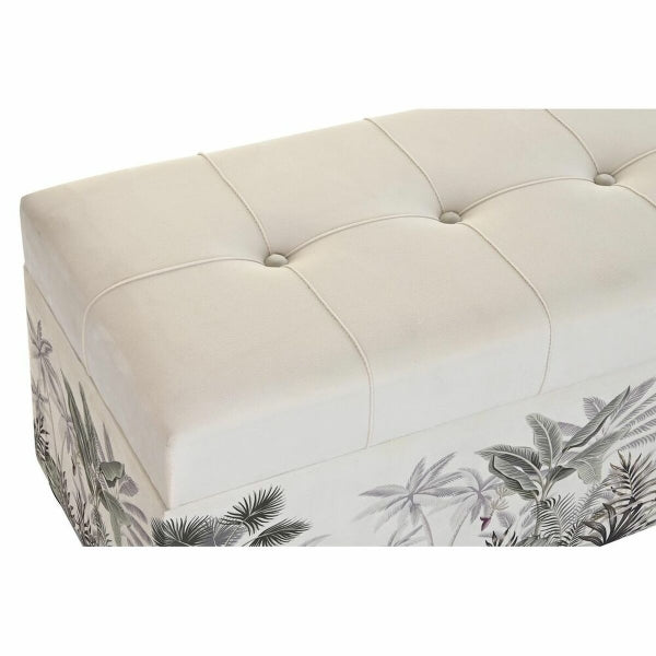 Bancos Pecho Diseño Tropical Beige y Blanco Home Decor (3 uds)