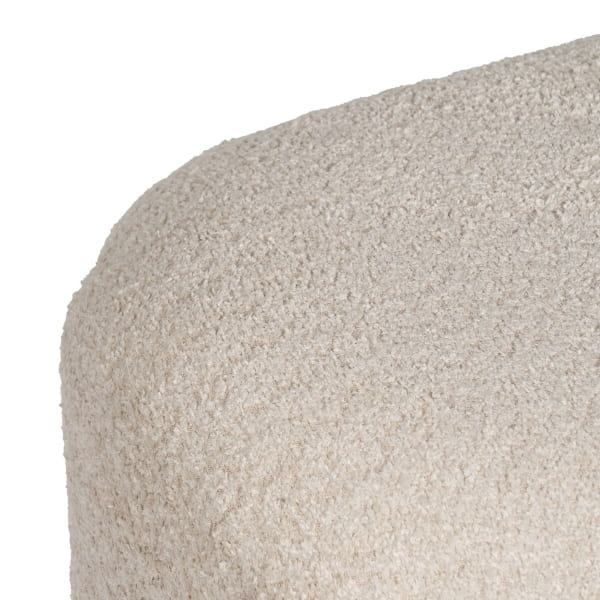 Bout de Lit Design Tissu Bouclette Beige