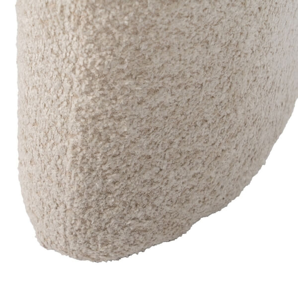 Bout de Lit Design Tissu Bouclette Beige