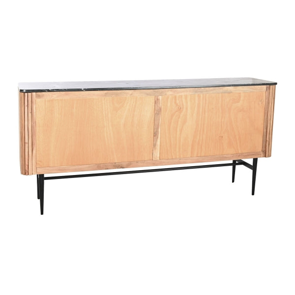 Buffet Design Balinais en Bois d'Acacia et Marbre Noir Home Decor