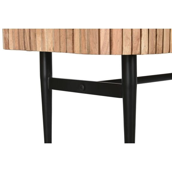 Aparador de diseño balinés en madera de acacia y mármol negro Home Decor