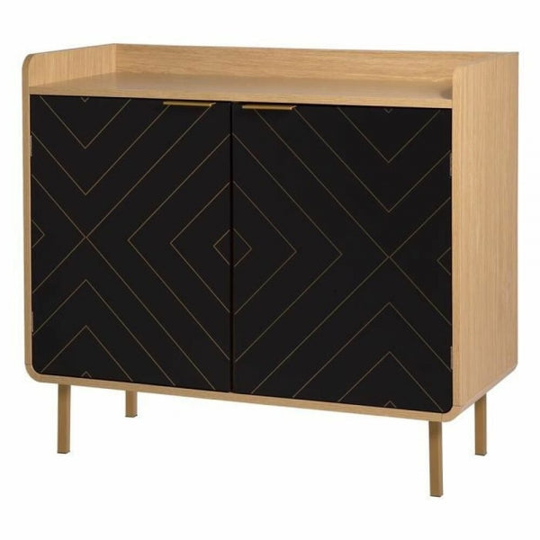 Cheap Modern Sideboard in Black and Gold Wood Home Decor