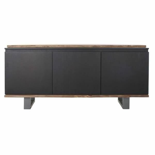 Buffet Salon Loft Bois Massif et Noir