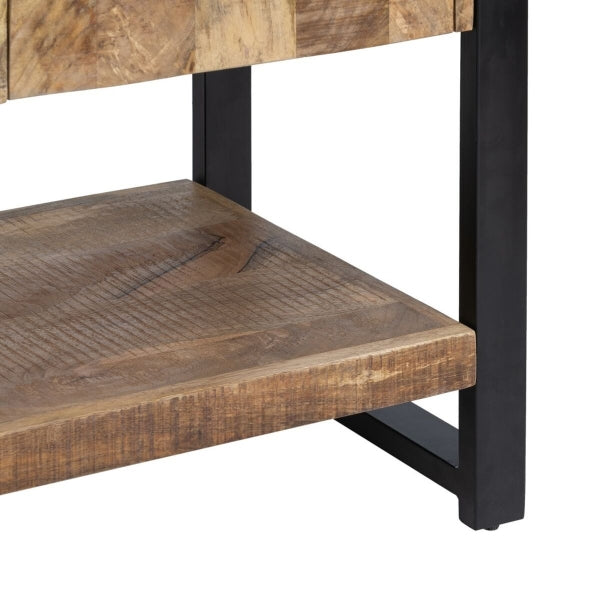 Aparador de Madera Maciza y Metal Negro "LOFT" Home Decor