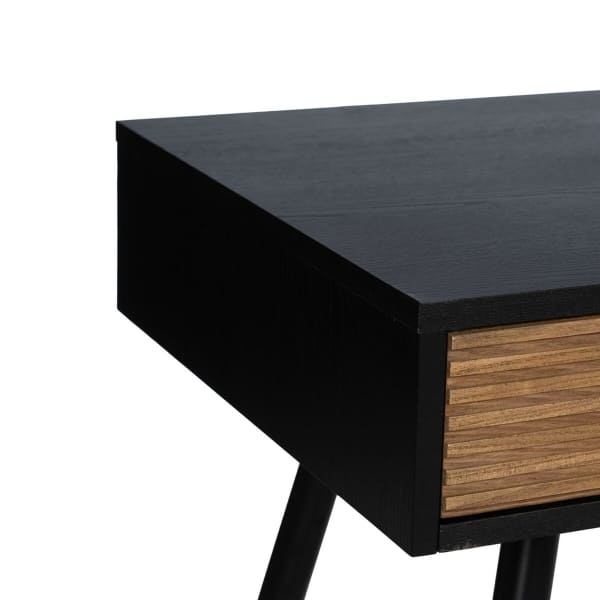 Bureau Mid-Century en Bois Noir et Marron