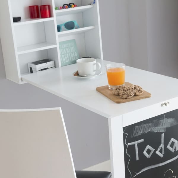 White Woldy ING Folding Wall Desk