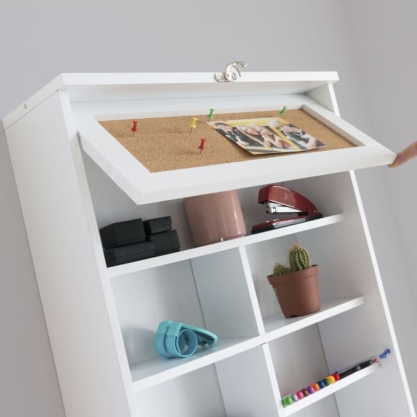 Bureau Mural Rabattable Blanc Woldy ING