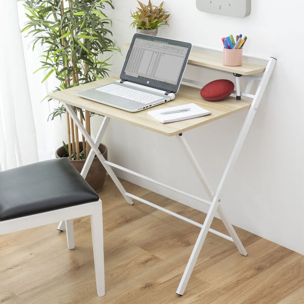 Bureau Pliable avec Étagère