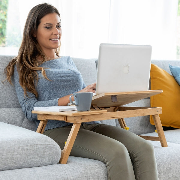 Bamboo Wood Portable Side Desk