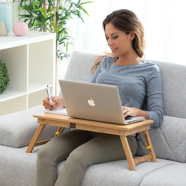 Bamboo Wood Portable Side Desk