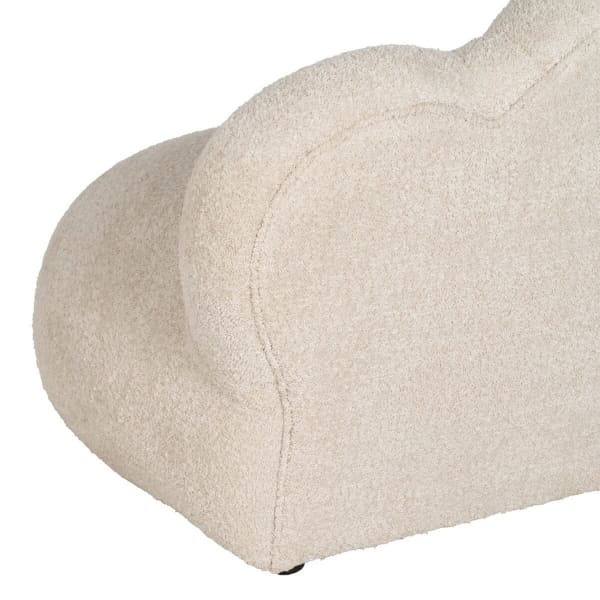 Canapé Nuage Beige en Tissu Mouton