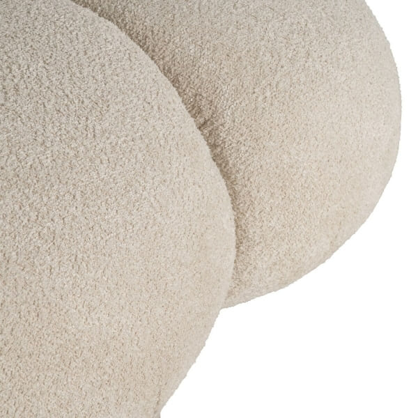 Canapé Nuage Beige en Tissu Mouton