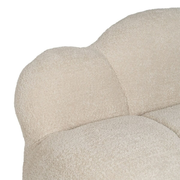 Canapé Nuage Beige en Tissu Mouton