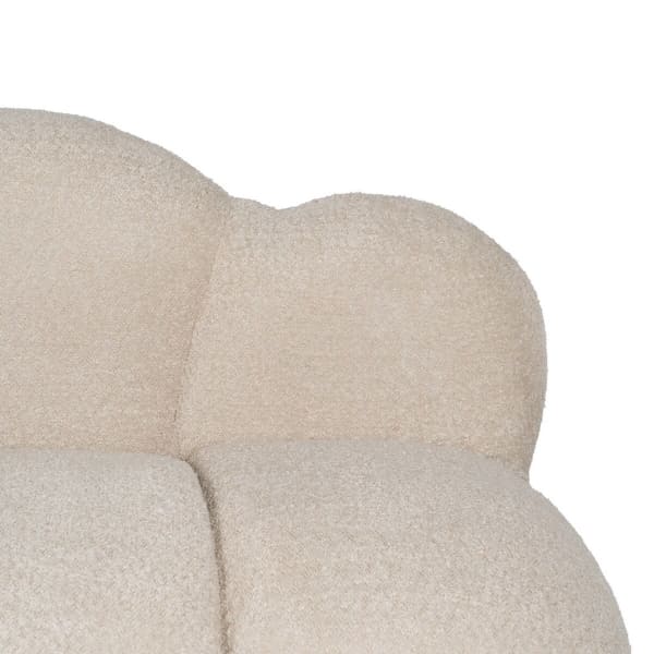 Canapé Nuage Beige en Tissu Mouton