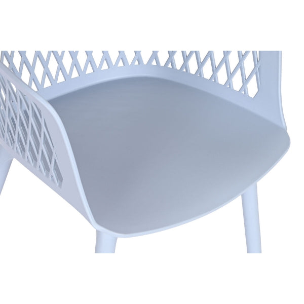 Chaise Design Urbain en Plastique Bleu Ciel Home Decor