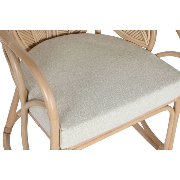 Chaise Feuille Tropicale en Rotin Naturel