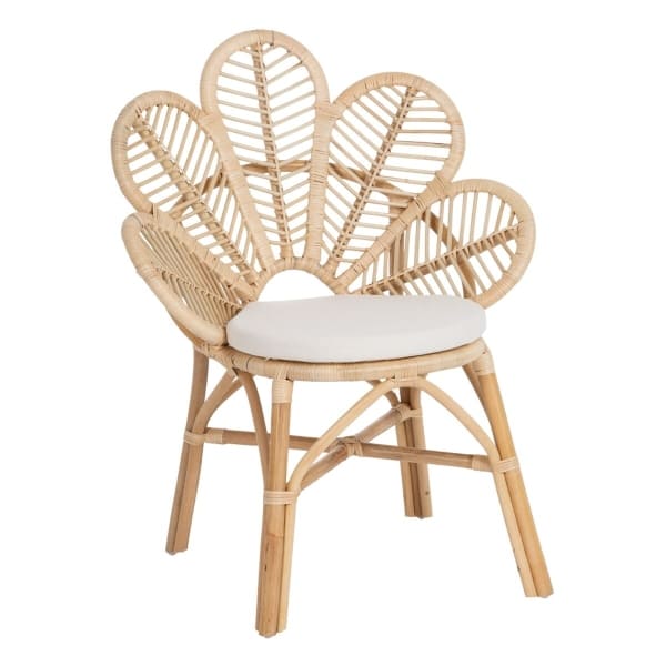 Chaise Fleur Balinaise en Rotin Naturel