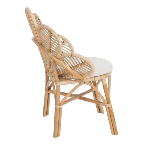 Chaise Fleur Balinaise en Rotin Naturel