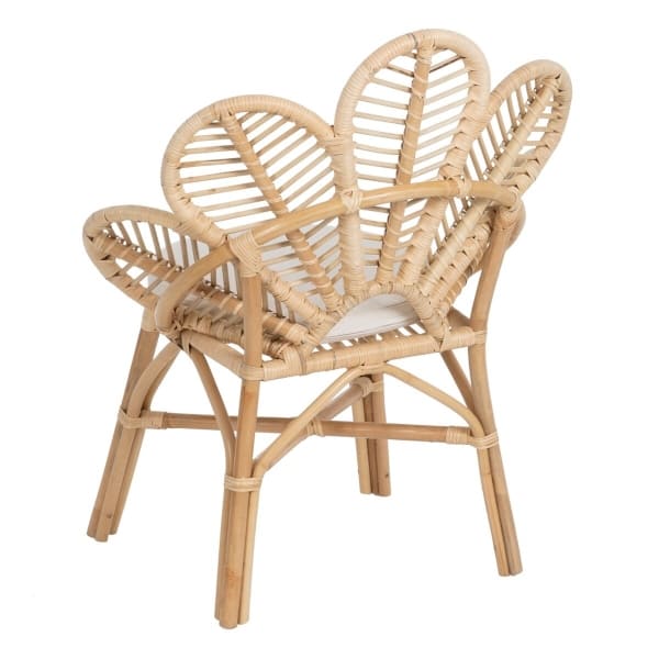 Chaise Fleur Balinaise en Rotin Naturel