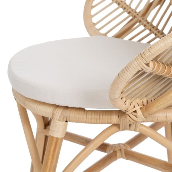 Chaise Fleur Balinaise en Rotin Naturel