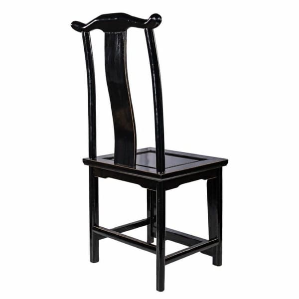 Silla tradicional china en madera negra