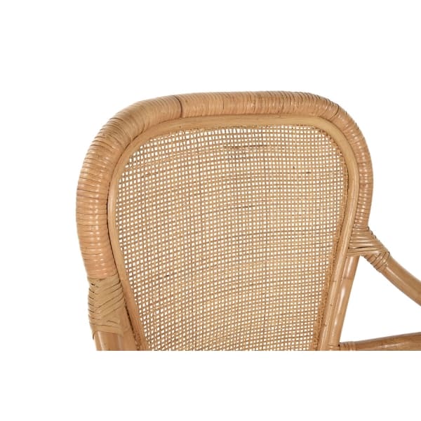 Chair with Armrests Woven Rattan and Bamboo