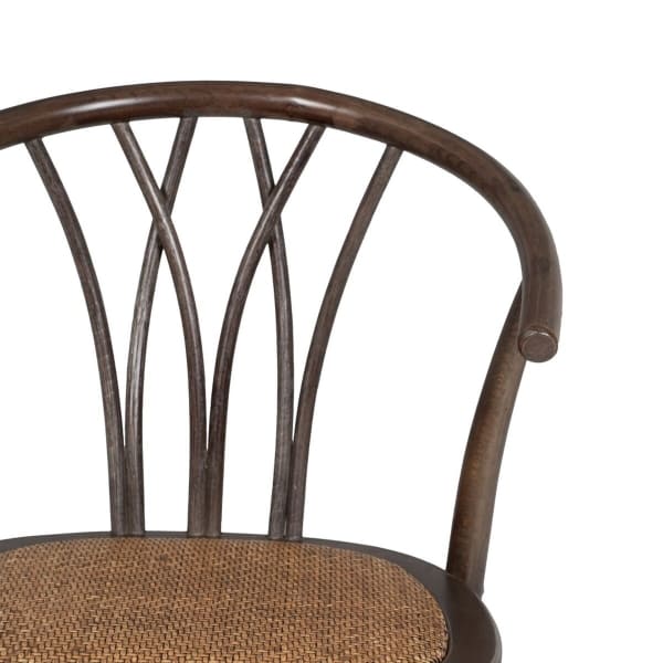 Chaise de Bistrot en Rotin et Bois de Hêtre