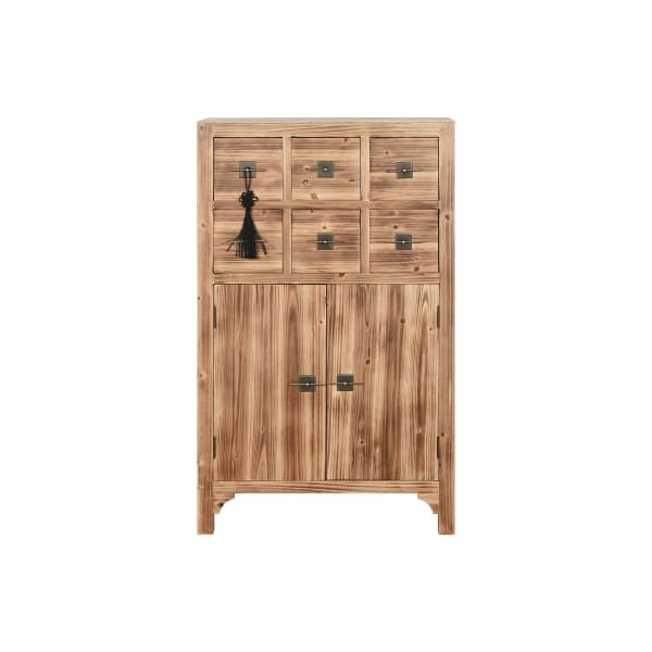 Commode Design Chinois en Bois Naturel