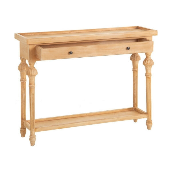 Natural Carved Wood Console Table from Mindi Home Decor