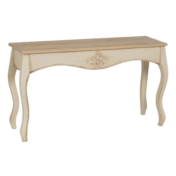 Console Shabby Chic Bois Naturel Couleur Crème