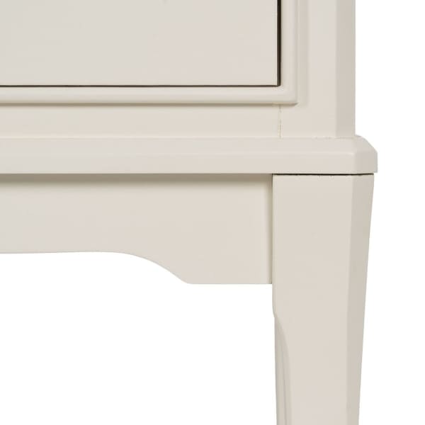 White Entryway Console Table with Traditional Drawers