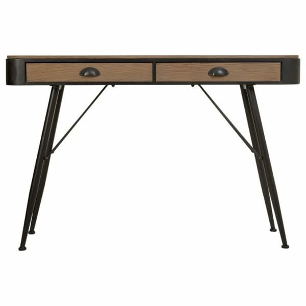 Console d'entrée Loft avec Tiroirs Fer Noir et Bois