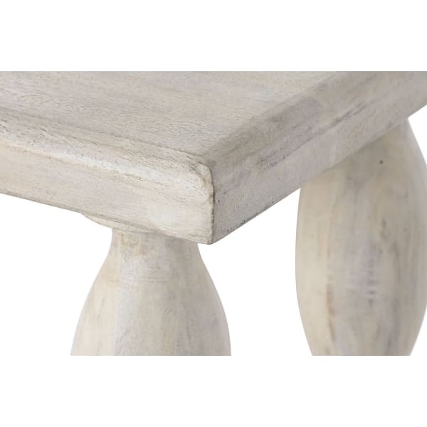 Console d'entrée Moderne en Bois Sculpté Blanc