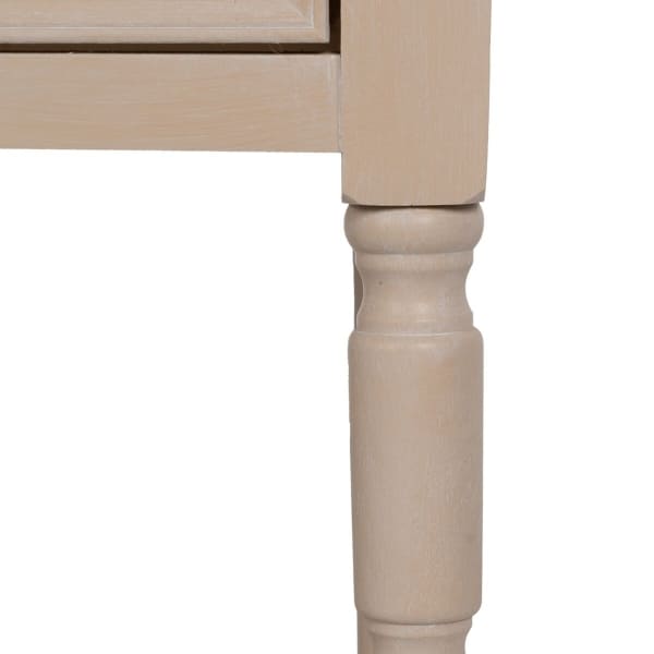 Beige Wood Entryway Console Table with Drawers Traditional Style