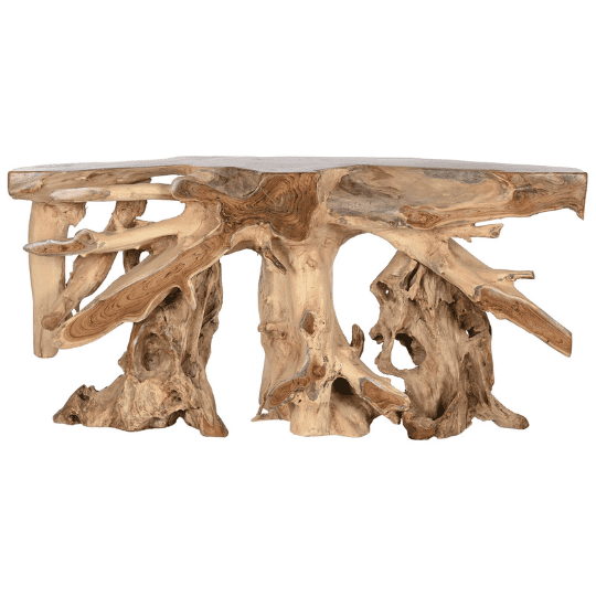 Meuble Console Racine de Teck Naturelle