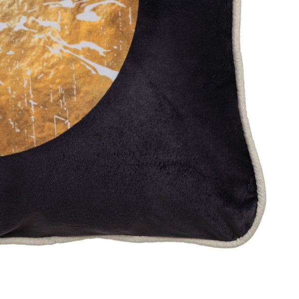 Cushion Black and Golden Moon Home Decor