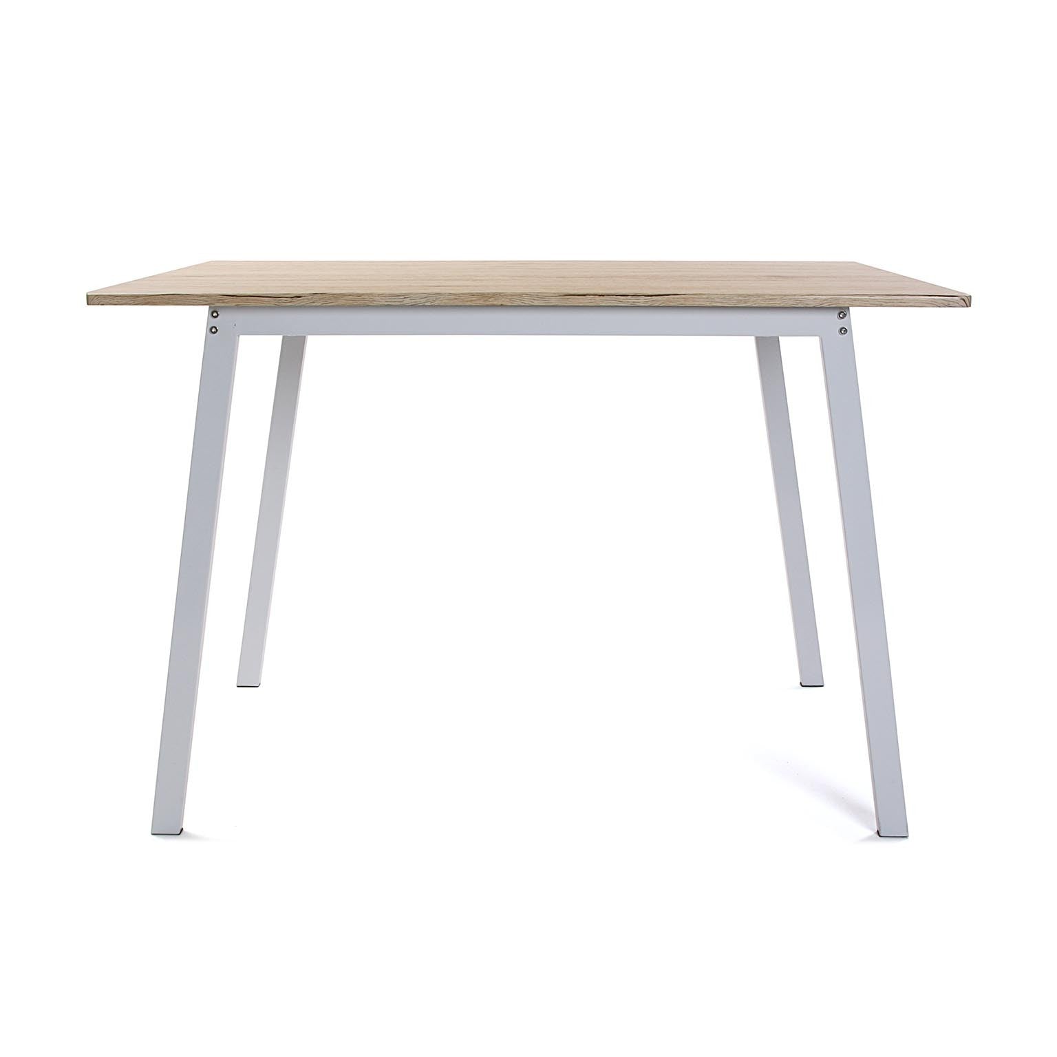 Ensemble Table de Cuisine et 4 Chaises Design Scandinave Bois et Blanc Versa