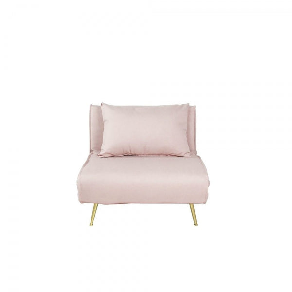 Sillón convertible rosa y dorado Home Decor