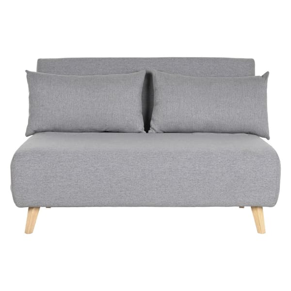 Fauteuil Convertible Scandinave 2 Places Gris Clair