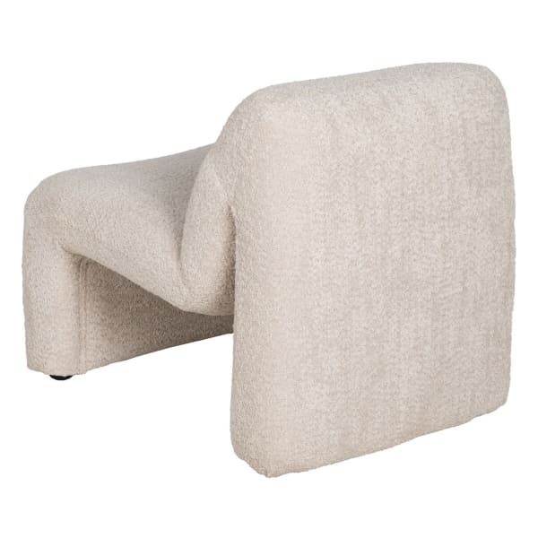 Fauteuil Design Atypique Bouclettes Beige