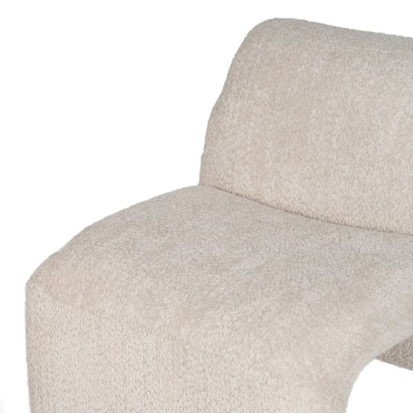 Fauteuil Design Atypique Bouclettes Beige