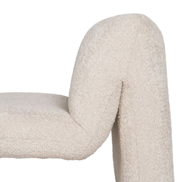 Fauteuil Design Atypique Bouclettes Beige