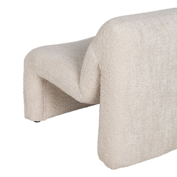 Fauteuil Design Atypique Bouclettes Beige