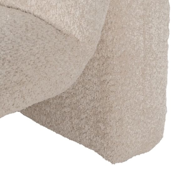 Fauteuil Design Atypique Bouclettes Beige