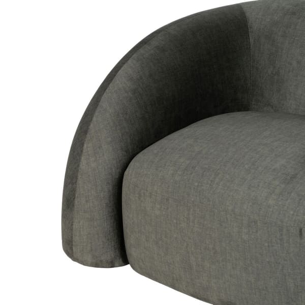 Fauteuil Incurvé Vert Design Velours